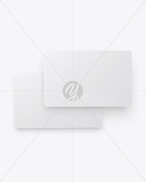 Two Plastic Cards Mockup PSD #3