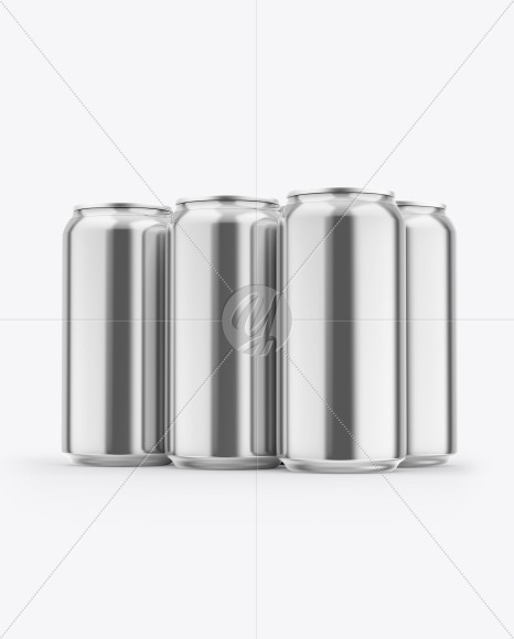 6 Pack Cans Mockup In Can Mockups On Yellow Images Object Mockups