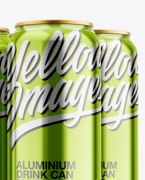 Download 6 Pack Cans Mockup In Can Mockups On Yellow Images Object Mockups PSD Mockup Templates