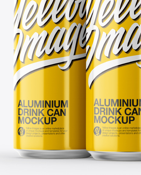 Download 6 Pack Cans Mockup In Can Mockups On Yellow Images Object Mockups PSD Mockup Templates