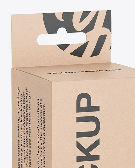 Download Kraft Box Mockup In Box Mockups On Yellow Images Object Mockups