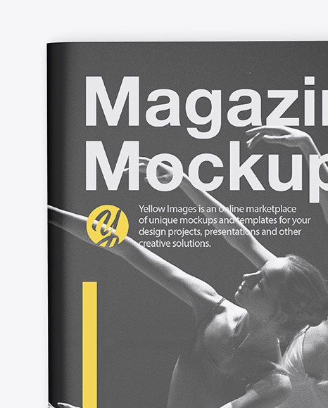 Download Glossy A4 Magazine Mockup In Stationery Mockups On Yellow Images Object Mockups PSD Mockup Templates