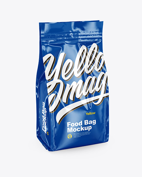 Download Glossy Food Bag Mockup In Bag Sack Mockups On Yellow Images Object Mockups