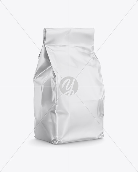 Download Matte Food Bag Mockup Halfside View In Bag Sack Mockups On Yellow Images Object Mockups