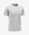 Download Men S Pocket T Shirt Front Half Side View In Apparel Mockups On Yellow Images Object Mockups