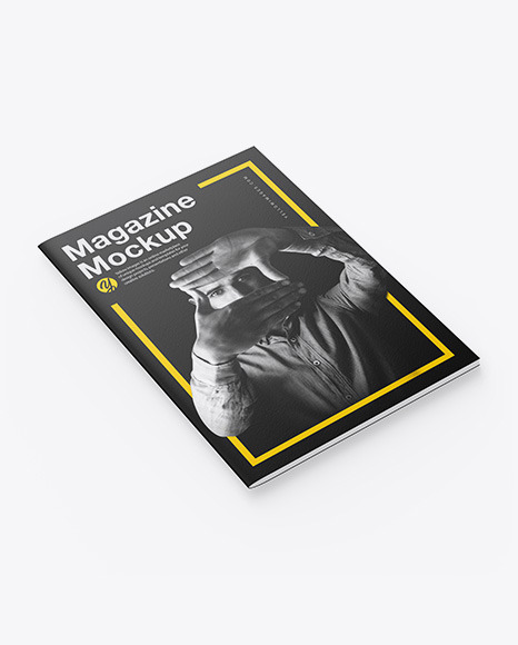 Textured A4 Magazine Mockup PSD #2