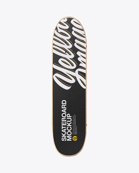 Skateboard Mockup In Object Mockups On Yellow Images Object Mockups