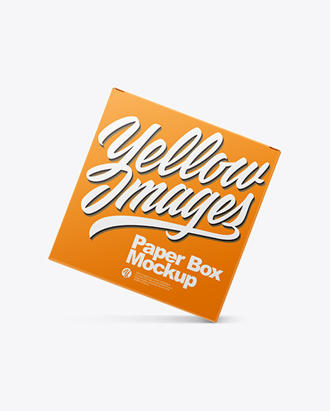 Download Paper Box Mockup In Box Mockups On Yellow Images Object Mockups PSD Mockup Templates