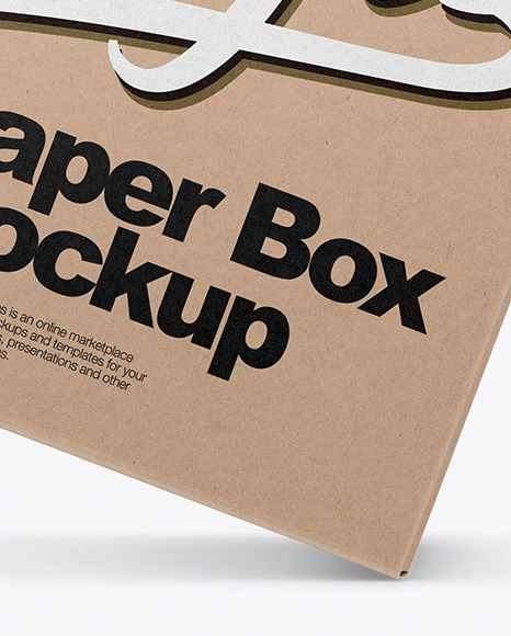 Kraft Box Mockup PSD #1