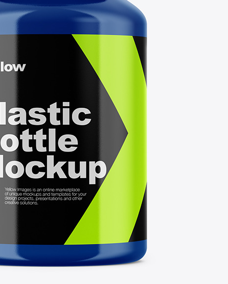 Glossy Plastic Bottle Mockup PSD #1