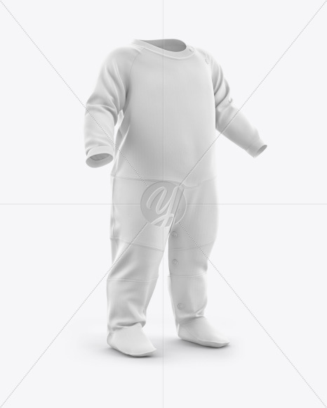 Baby Suit Mockup Front View In Apparel Mockups On Yellow Images Object Mockups