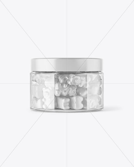 Download Plastic Jar with Gummies Mockup in Jar Mockups on Yellow ...