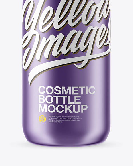 Matte Metallic Cosmetic Bottle Mockup PSD #1
