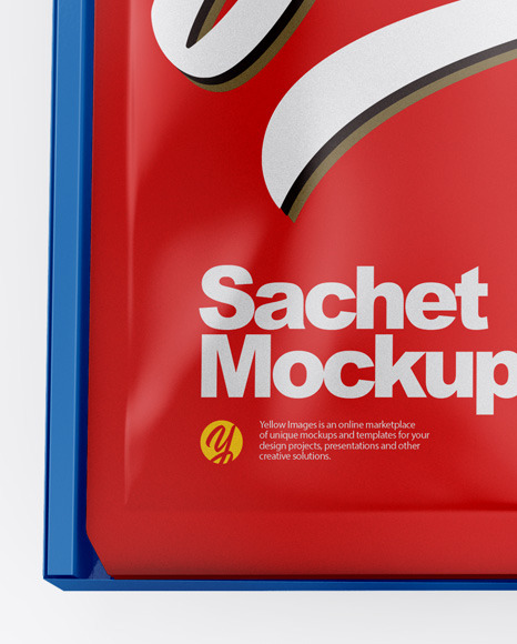 Download Box W Glossy Sachets Mockup In Box Mockups On Yellow Images Object Mockups Yellowimages Mockups