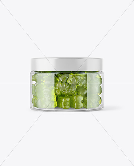 Download Plastic Jar With Gummies Mockup In Jar Mockups On Yellow Images Object Mockups Yellowimages Mockups