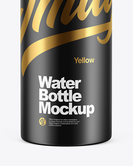 Matte Water Bottle Mockup PSD #1