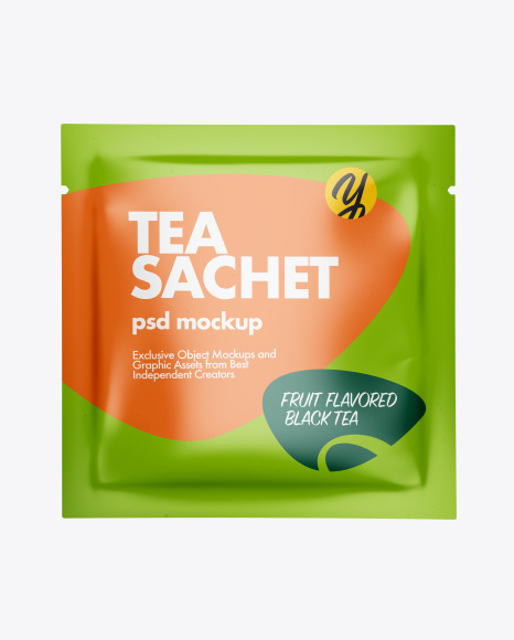 Download Tea Sachet Mockup Free Yellow Images