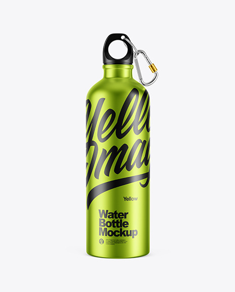 Download Metallic Water Bottle Mockup In Bottle Mockups On Yellow Images Object Mockups Yellowimages Mockups