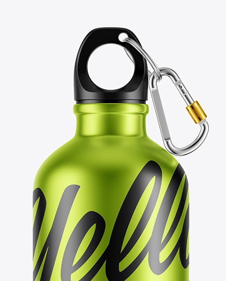 Download Metallic Water Bottle Mockup In Bottle Mockups On Yellow Images Object Mockups PSD Mockup Templates