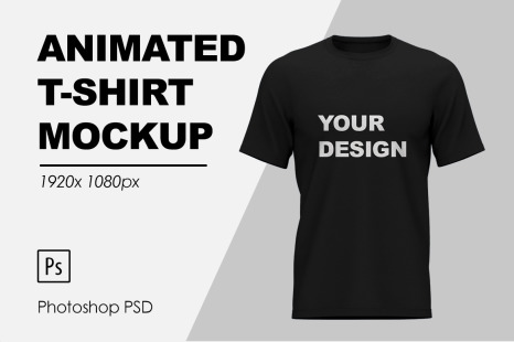 Download T Shirt Animated Mockup In Apparel Mockups On Yellow Images Creative Store