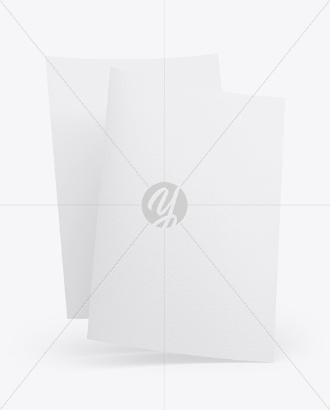 Download Two Textured A4 Papers Mockup In Stationery Mockups On Yellow Images Object Mockups