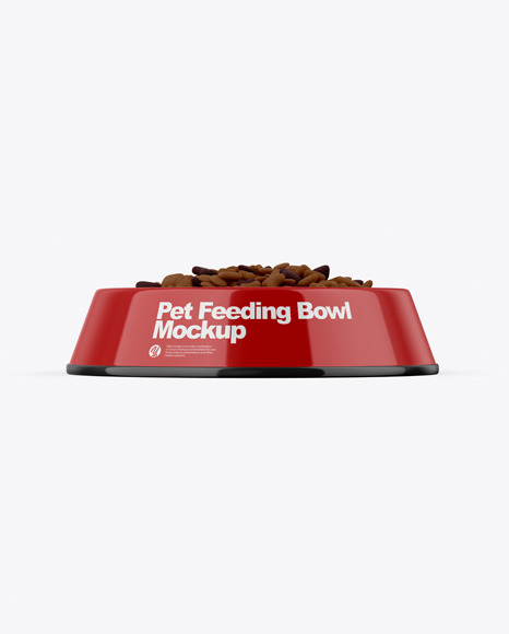 Glossy Pet Feeding Bowl Mockup In Cup Bowl Mockups On Yellow Images Object Mockups