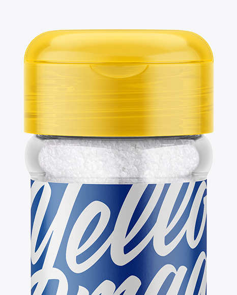 Download Glass Spice Jar Transparent Cap Psd Mockup Yellowimages