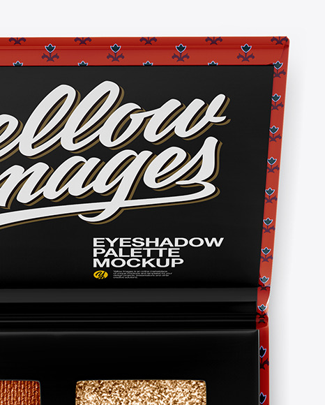 Download Glossy Eyeshadow Palette In Packaging Mockups On Yellow Images Object Mockups Yellowimages Mockups