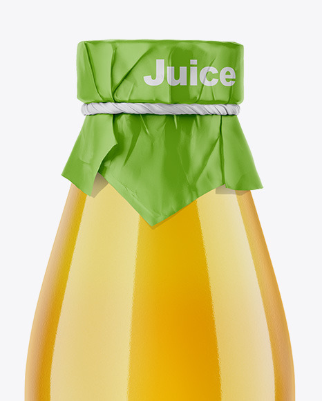 Download Clear Glass Bottle Apple Juice Psd Mockup Yellowimages