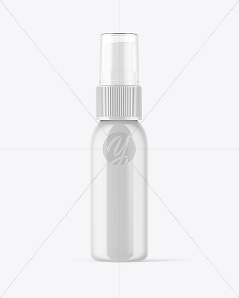 Glossy Spray Bottle Mockup In Bottle Mockups On Yellow Images Object Mockups