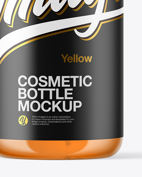 Cosmetic Bottle with Pump Mockup PSD #6