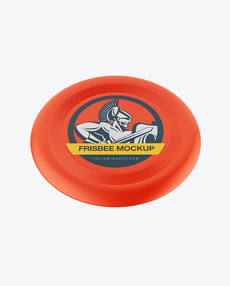 Matte Frisbee Mockup In Object Mockups On Yellow Images Object Mockups