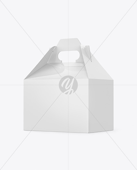 Glossy Paper Box with Handle PSD #1