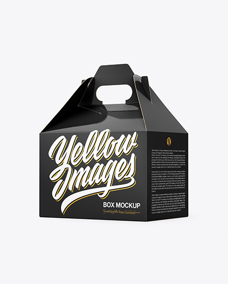 Download Glossy Paper Box With Handle Designs Zone Yellowimages Mockups