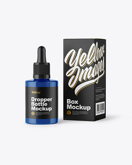 Download Dropper Bottle Box Mockup Yellowimages