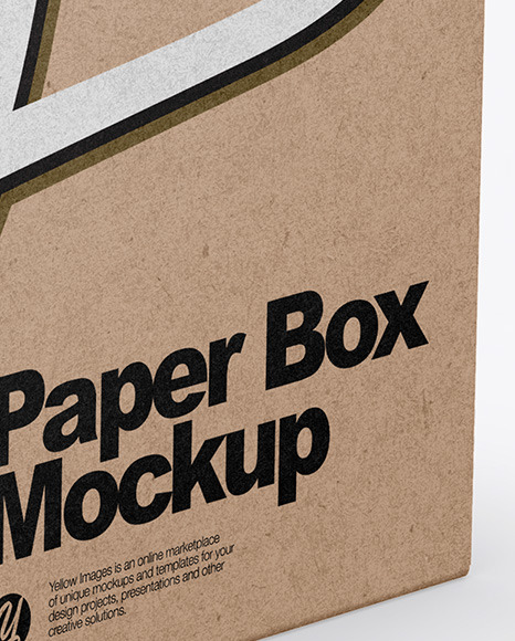 Download Kraft Box Mockup In Box Mockups On Yellow Images Object Mockups