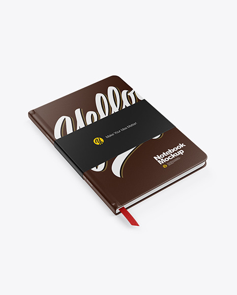 Leather Notebook Mockup PSD #2