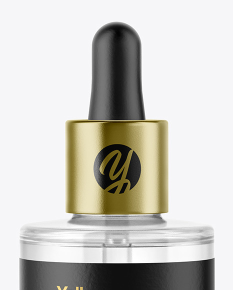 Clear Glass Dropper Bottle w  Box Mockup PSD #6