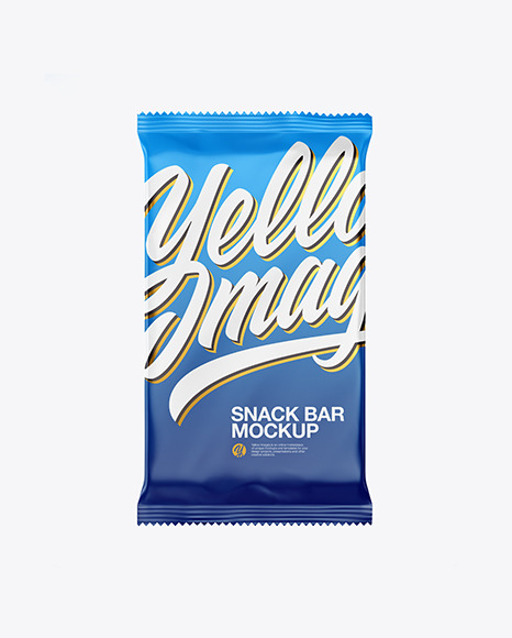 Download Matte Snack Bar Mockup In Flow Pack Mockups On Yellow Images Object Mockups PSD Mockup Templates