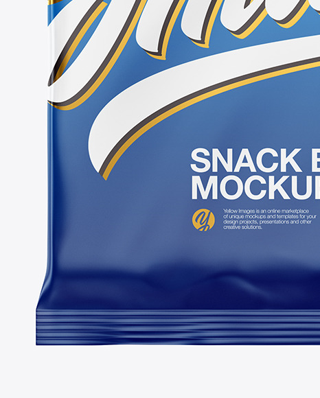 Download Matte Snack Bar Mockup In Flow Pack Mockups On Yellow Images Object Mockups PSD Mockup Templates