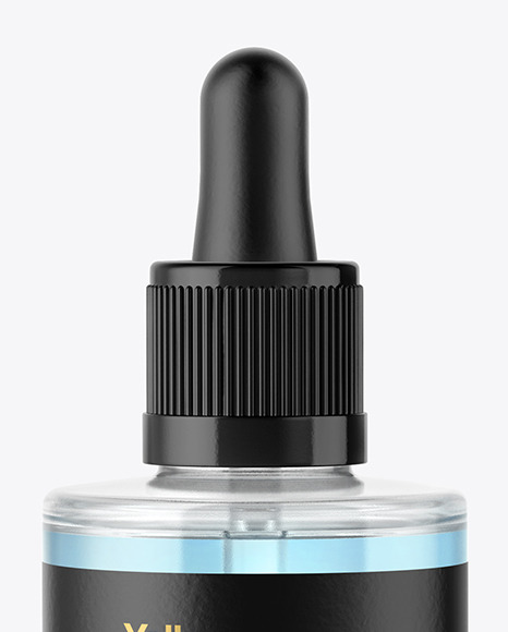 Clear Glass Dropper Bottle w  Box Mockup PSD #7