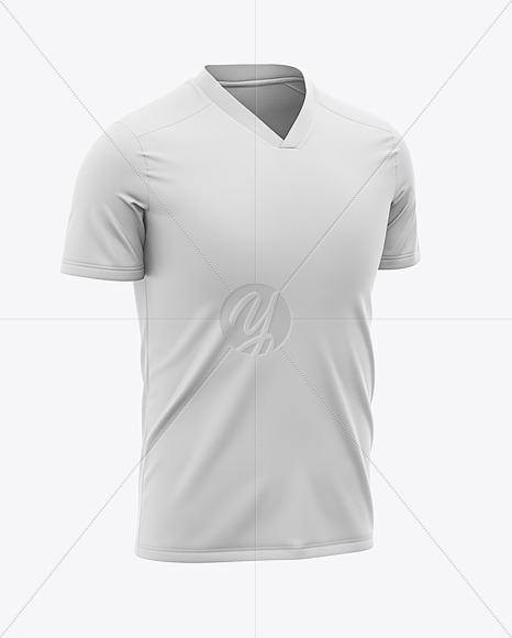 Download Men S V Neck Soccer Jersey Mockup Front Half Side View Football Jersey Soccer T Shirt In Apparel Mockups On Yellow Images Object Mockups PSD Mockup Templates