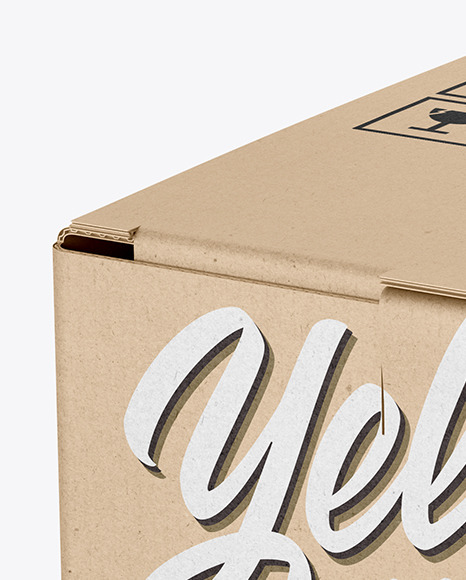 Kraft Paper Box Mockup PSD #3