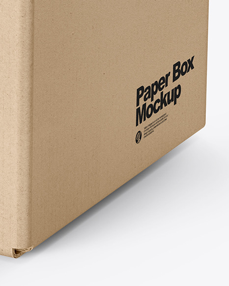 Kraft Paper Box Mockup PSD #4