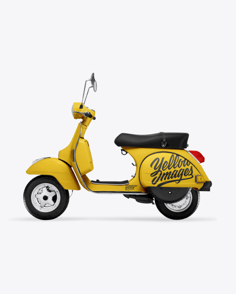 Download Scooter Mockup In Vehicle Mockups On Yellow Images Object Mockups PSD Mockup Templates