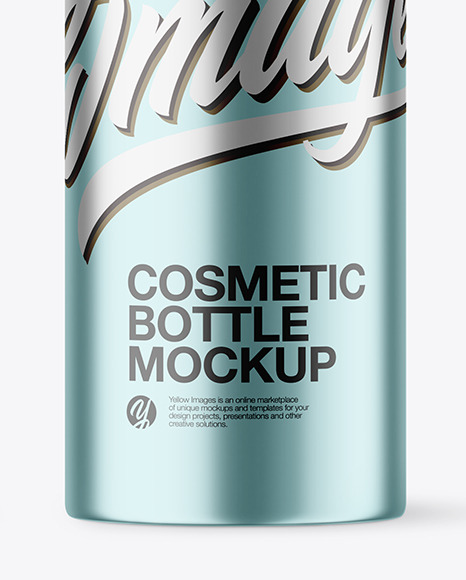 Metallic Cosmetic Bottle Mockup PSD #1