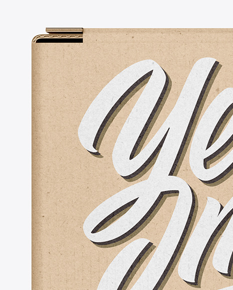 Kraft Paper Box Mockup PSD #2