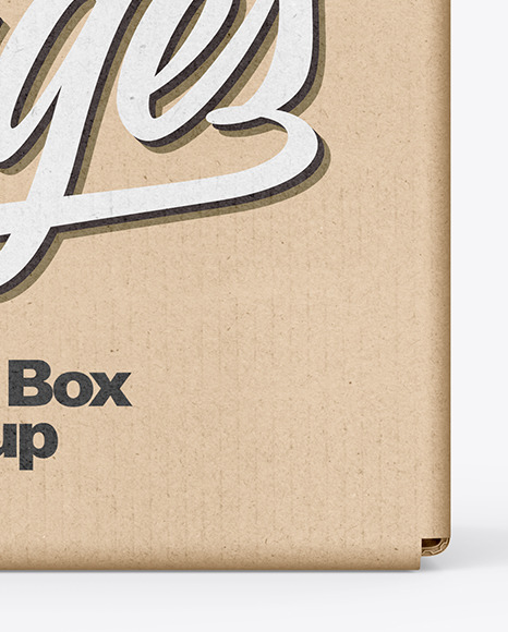 Kraft Paper Box Mockup PSD #1