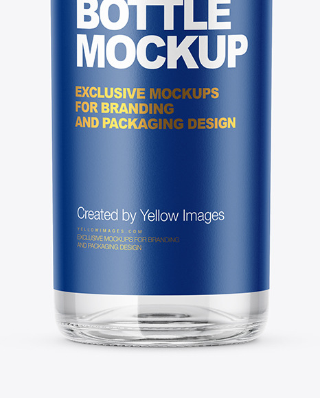 Clear Glass Bottle Mockup PSD #4