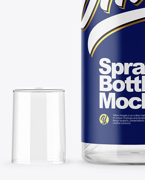 Clear Spray Bottle Mockup PSD #1